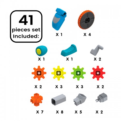 Hap-P-Kid Little Learner 3 in 1 STEM Bike Gear |  STEM Toys | Bike | Motorcycle | Quad | 3 years+